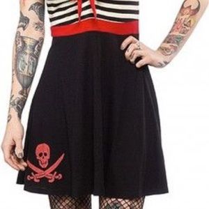 Sourpuss “Jolly Roger” Breezy Striped Dress